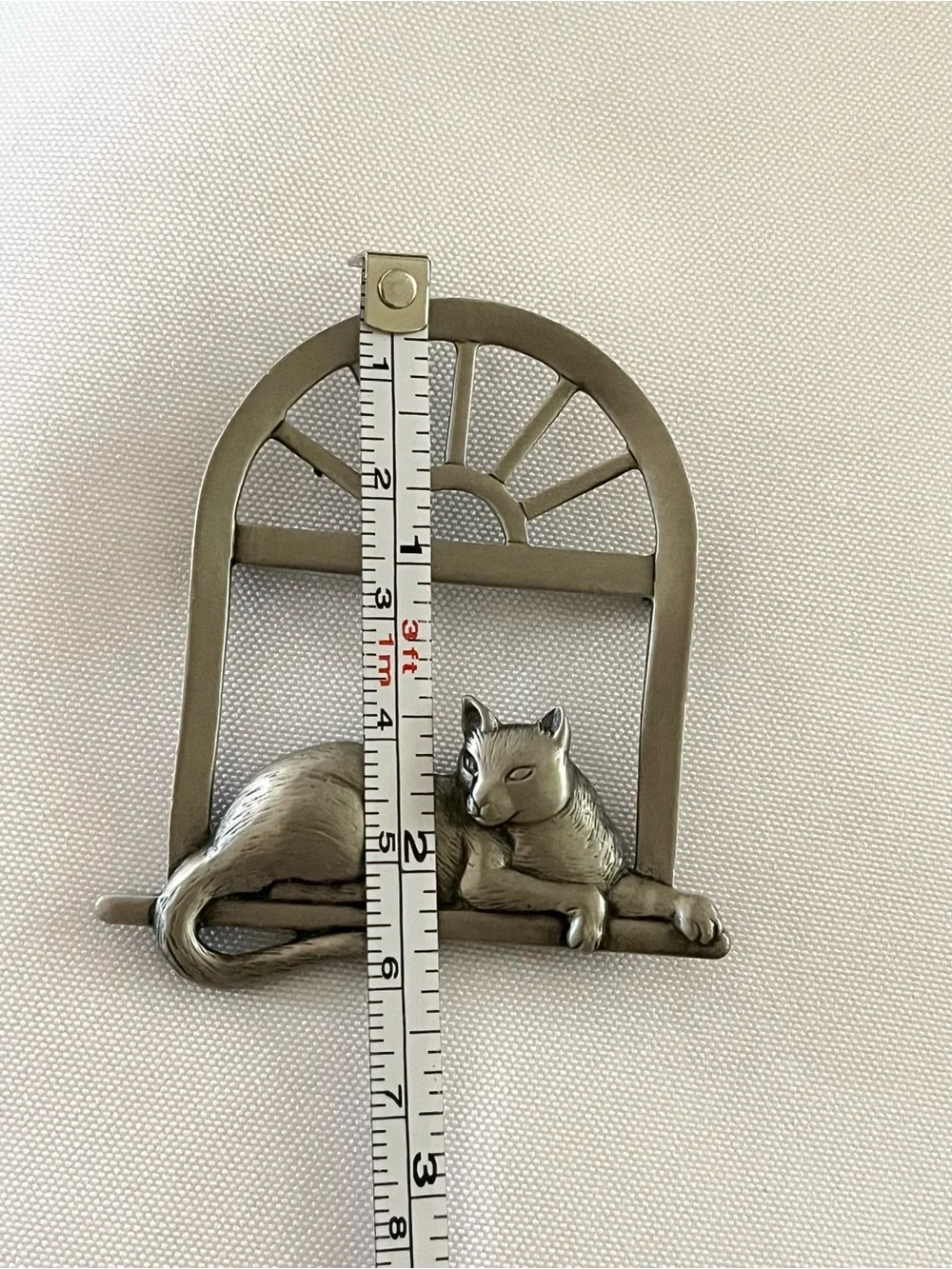 Vintage JJ Jonette Cat In The Window Brooch